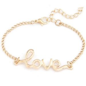 Alloy Charm Jewelry LOVE Bracelet Wristband Bangle